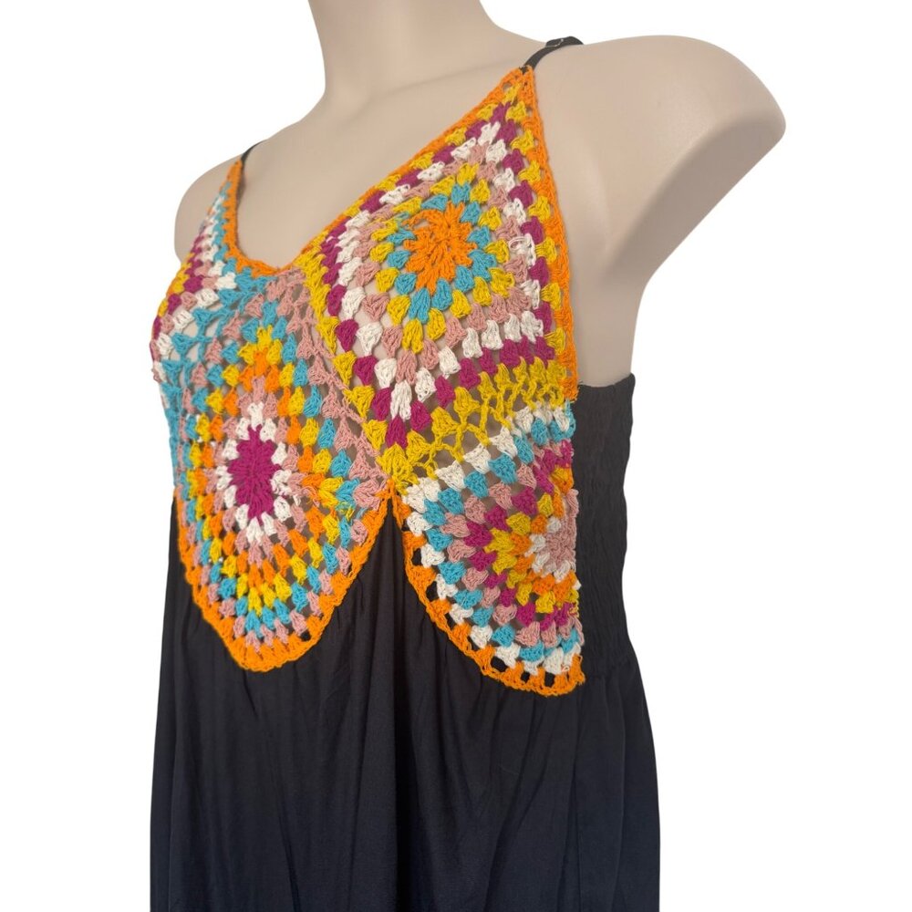 Raviya Crochet Swim Cover Up Size 0X Sundress Smocked Stretch Adjustable Straps - Picture 14 of 14